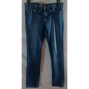 Rue 21 Juniors Low Rise Skinny Straight Leg Size 13/14 Blue Denim W32 Inseam 28